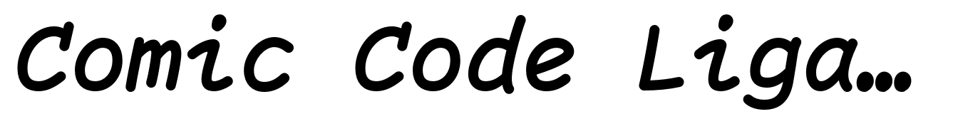 Comic Code Ligatures Semibold Italic